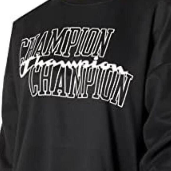 CHAMPION BLACK & WHITE PULLOVER SWEATSHIRT XS (OVERSIZED) 1201 - Picture 1 of 6